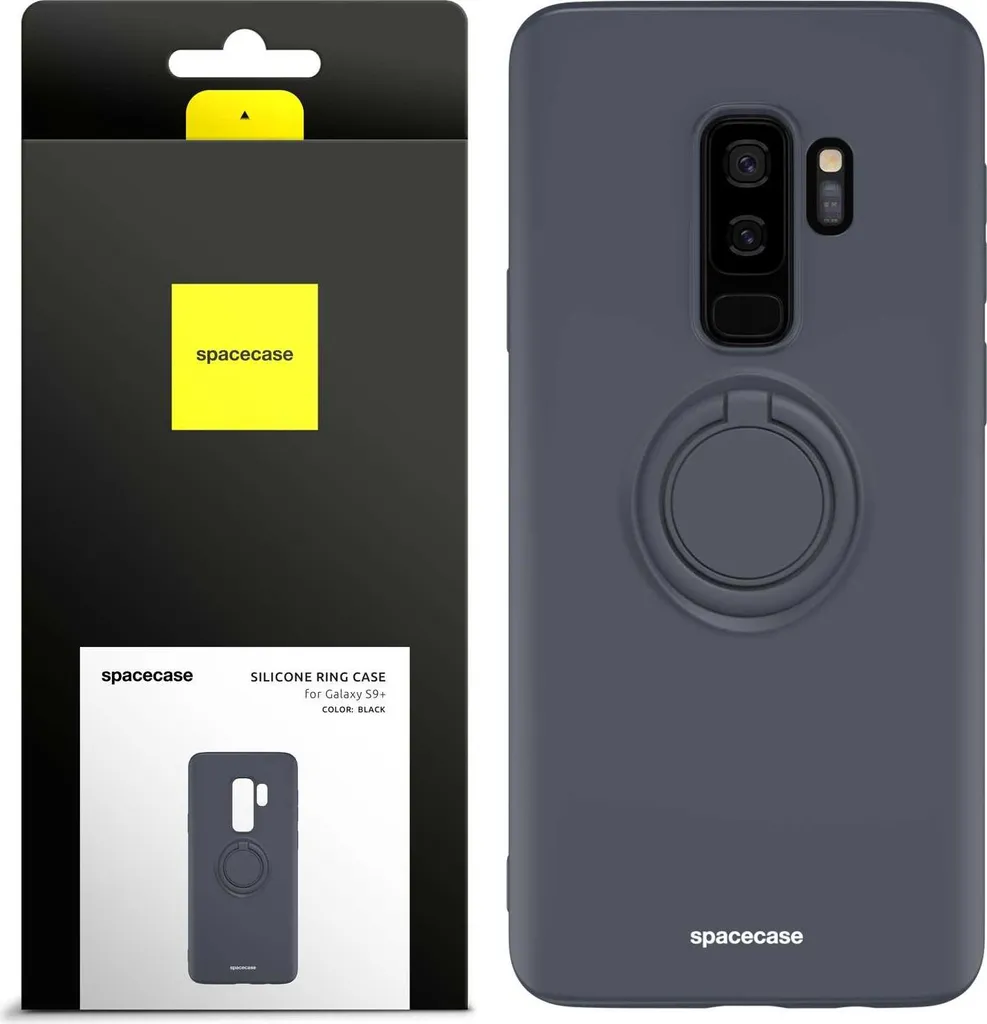 Prezzo Top: Custodia SPACECASE Galaxy S9+ Silicone Nero con Anello