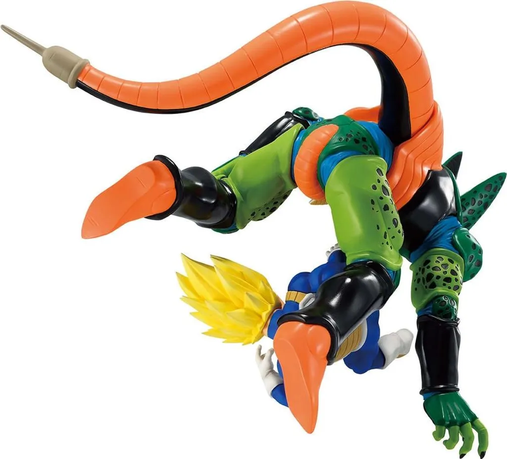 Figurine Dragon Ball Vegeta vs Cell 17 cm - Statuette Stable et Durable