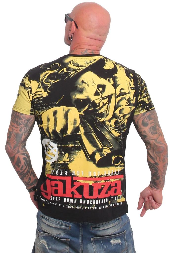 Yakuza Herren Deep Down Allover Regular T-Shirt, Schwarz, Produktbild 
