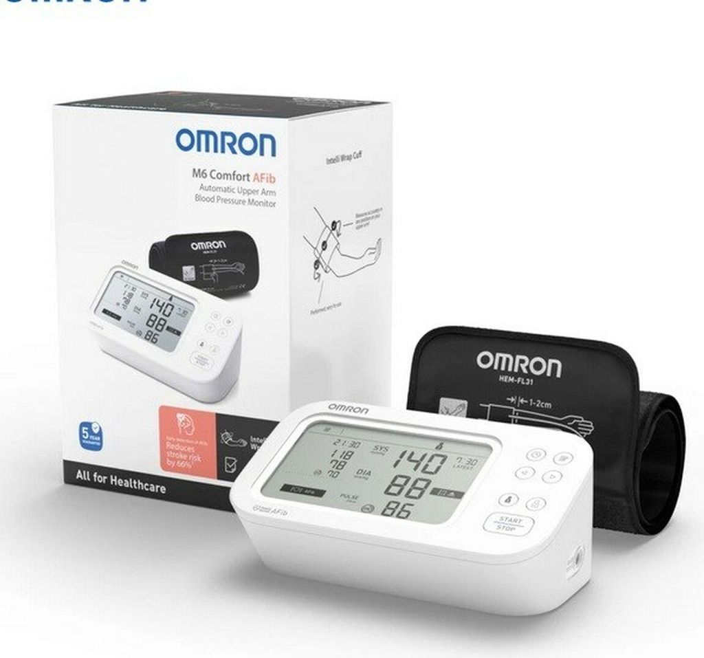 Omron M6 COMFORT AFIB upper arm blood pressure monitor Immagine del prodotto 