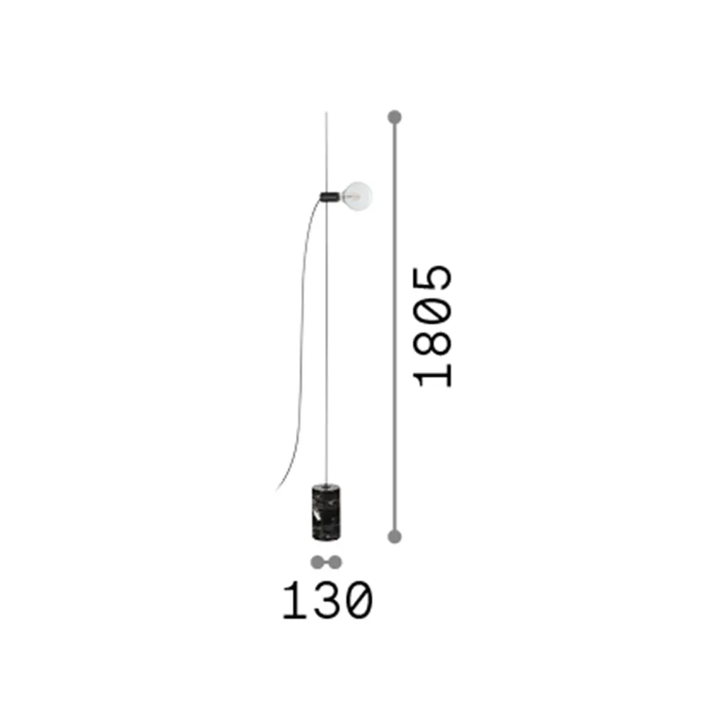 Lampadaire Métallique Noir Eva Style Industriel 1 Lumière Culot E27 Robuste