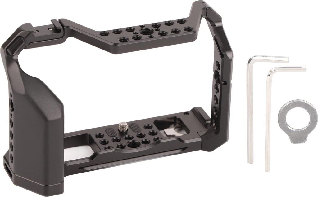 Aluminiumlegierung Kamera Schutzkäfigfilm für Fuji X -T4 mit kaltem Schuhhalter