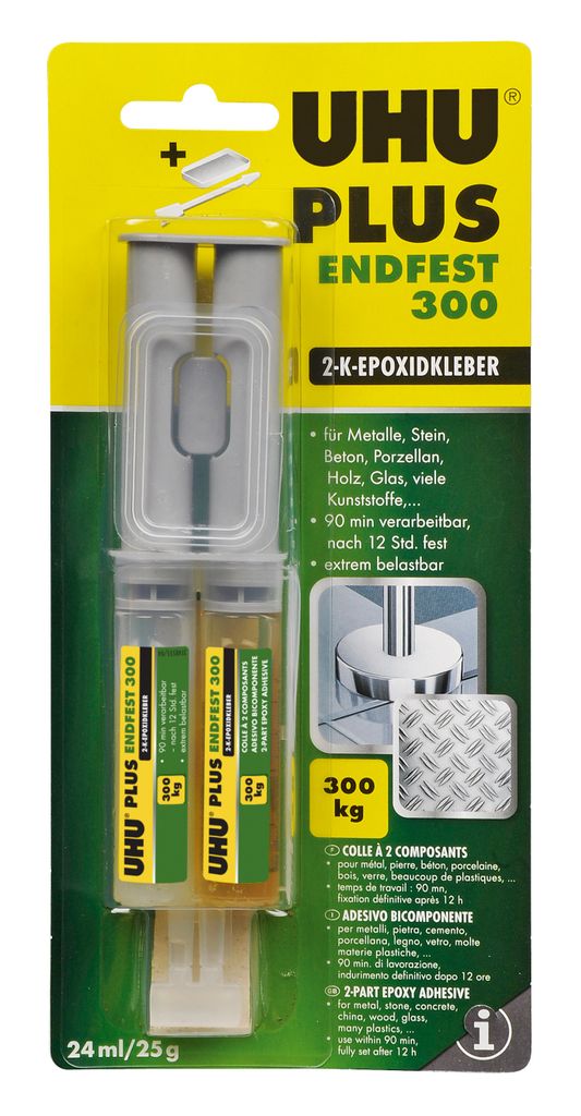 UHU PLUS ENDFEST Zwei-Komponentenkleber 45585 25 g, Paste, Produktbild 
