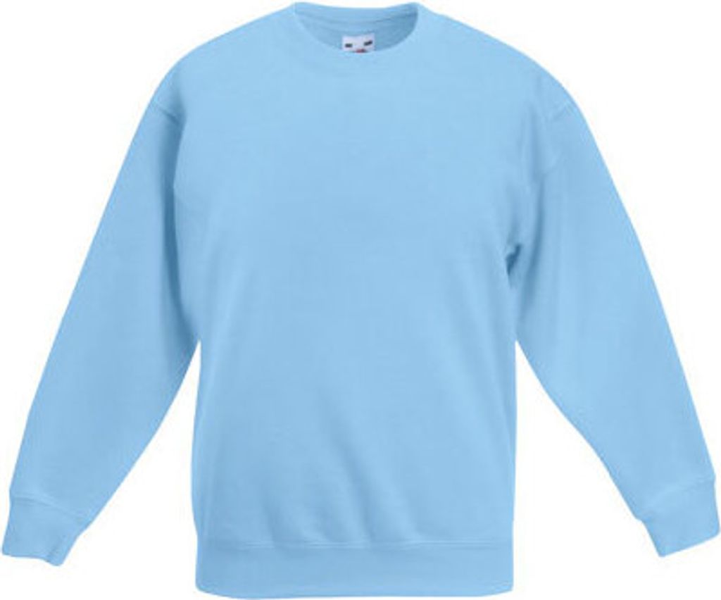 F324K - Fruit of the Loom Kids ́ Premium Set-In Sweat Sky Blue 140