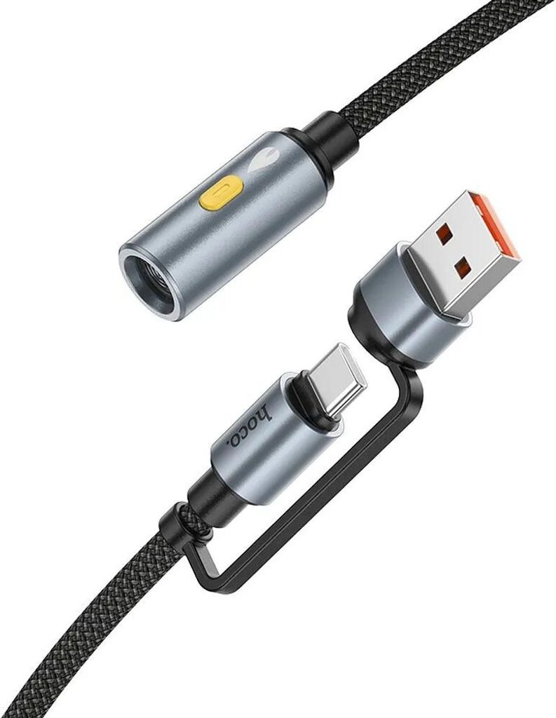 Kabel USB A / USB C an Zigarettenanzünder Hoco 0,3 m UA38B schwarz