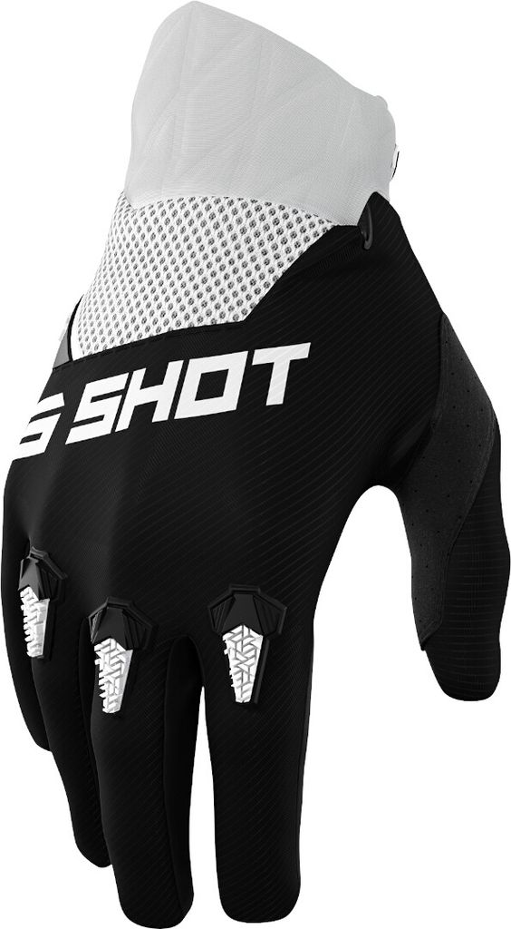 Moto Devo Schwarz Handschuhe Schwarz/Weiss Grösse 09