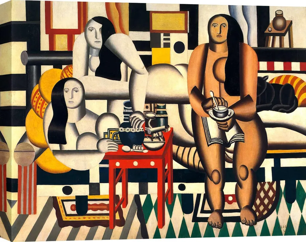Habiller Grand Mur Toile Fernand Léger Art Cubiste Format 120 x 90 cm