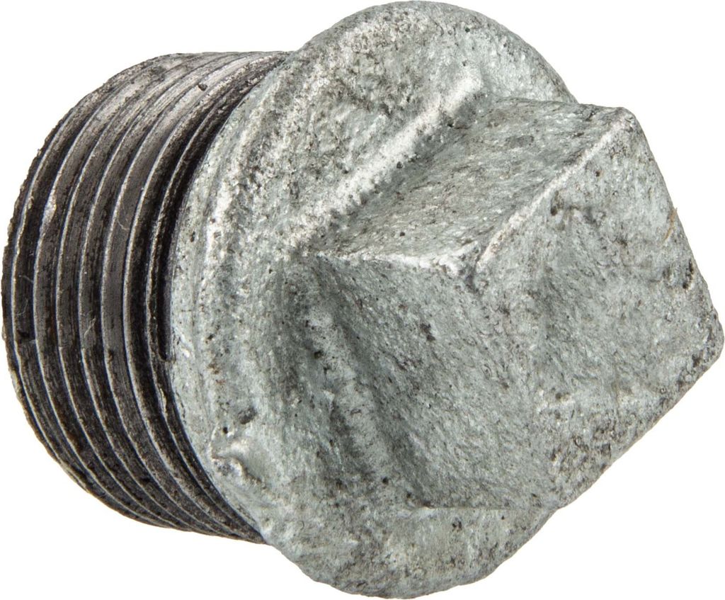 Temperguss-Gewindefitting verzinkt Stopfen, 3/4 Zoll, Typ 290, DVGW