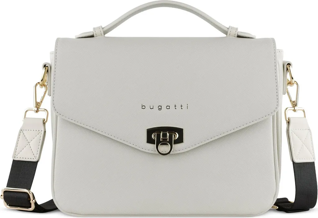 Bugatti Ella Classic Bag: Borsa a Tracolla Beige Saffiano per Tutti i Giorni