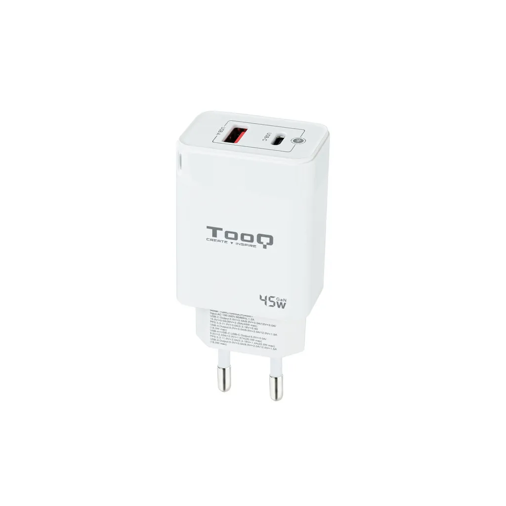 Offerta Caricatore TooQ 45W GaN TQWC-GANQCPD45WT - Alta Efficienza