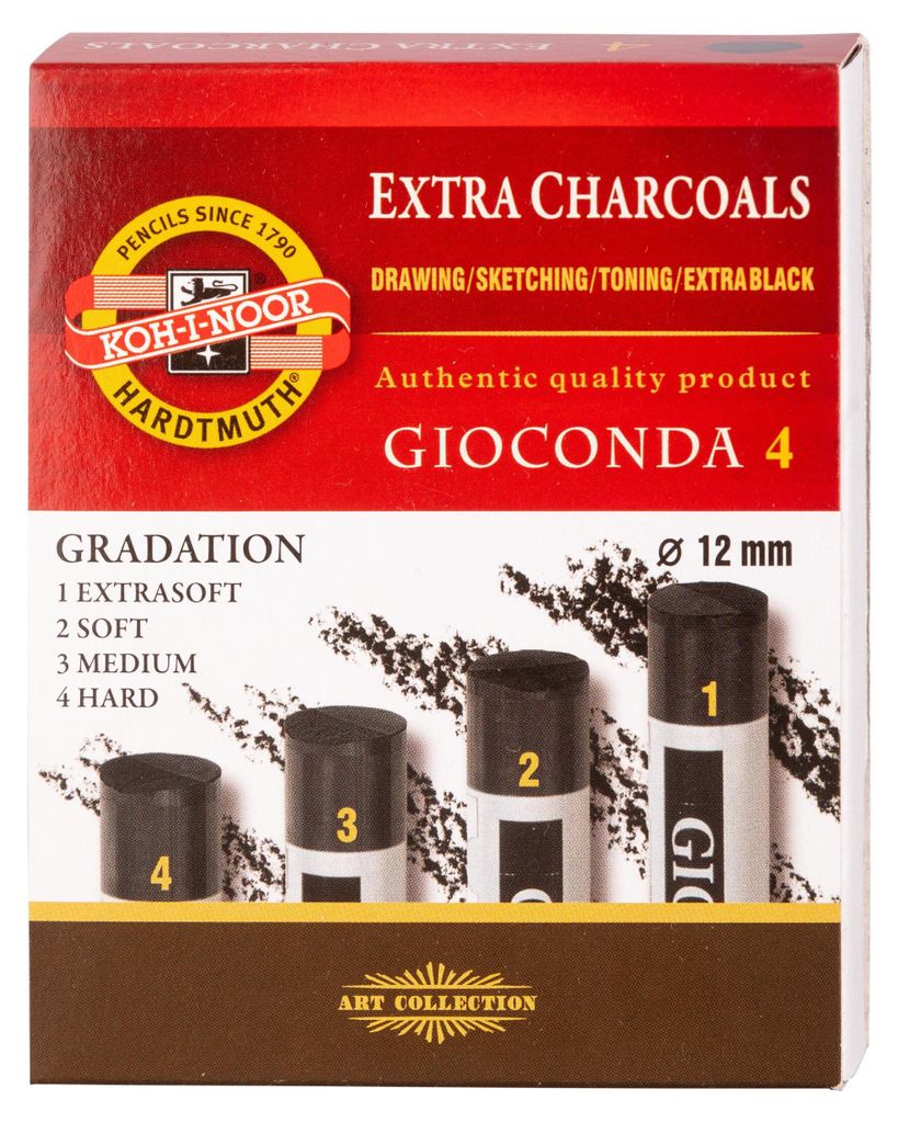 Zeichenkohle Extra Reißkohle schwarz Härtegrad 1 / 2 / 3 / Produktbild 