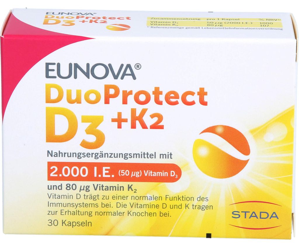 EUNOVA DuoProtect D3+K2 2000 U.I. /80 µg capsule, 30 Immagine del prodotto 
