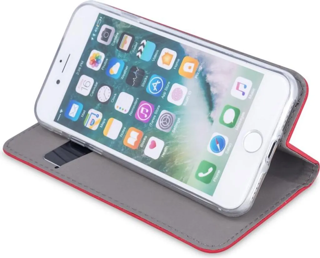 Smart Magnet Case custodia per cellulare con slot per schede e chiusura magnetica compatibile con Samsung Galaxy A17 5G Red - 3