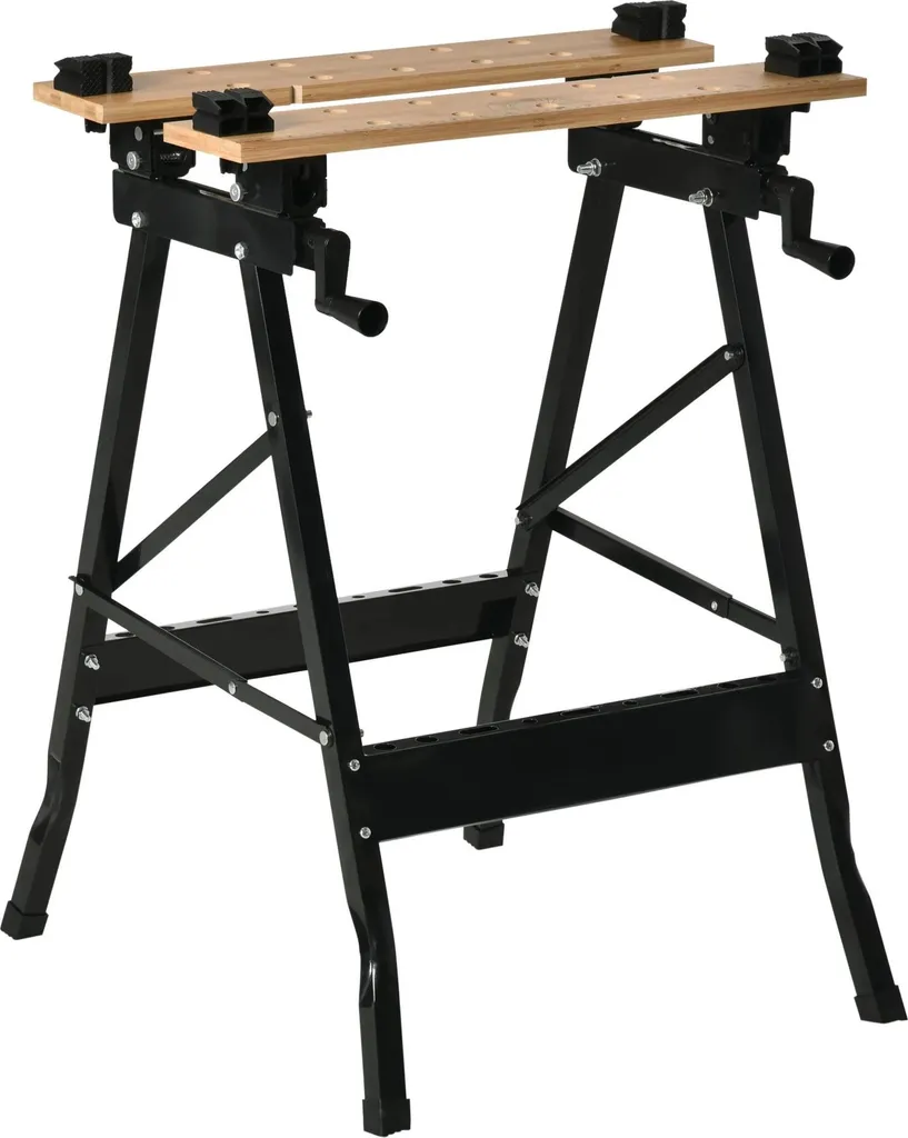 Table de travail portable et pliable avec plateau réglable pour atelier