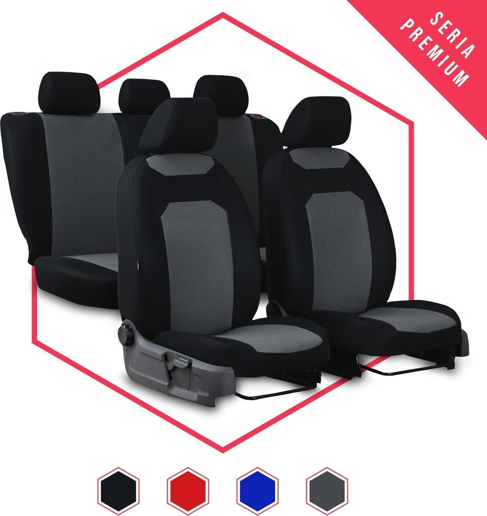 Sitzbezüge Auto Universal Schonbezug Autositzbezüge für Peugeot 307 Grau Set