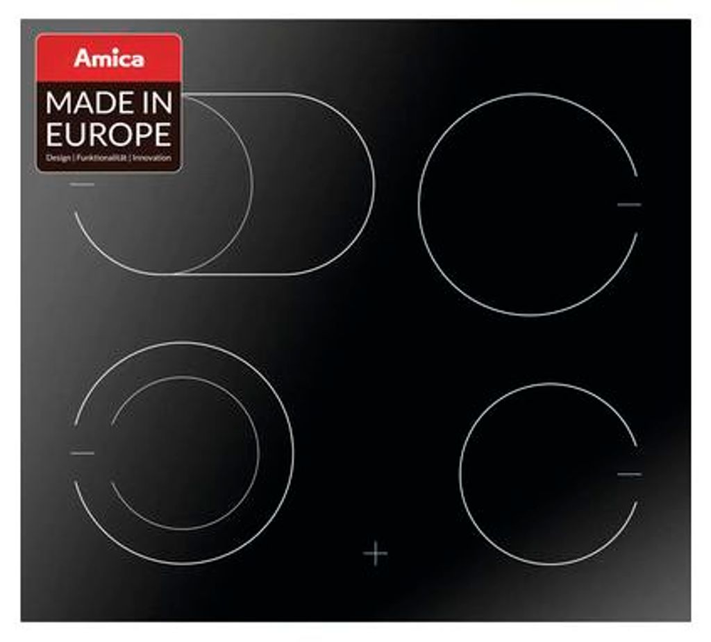Amica EC 742 100 C, Schwarz, Integriert, 60 cm, Produktbild 
