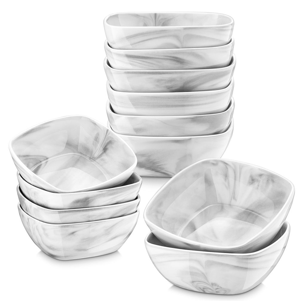 MALACASA, Serie Ramekin.Dish, 12 tlg. Marmor Snackschale, Produktbild 