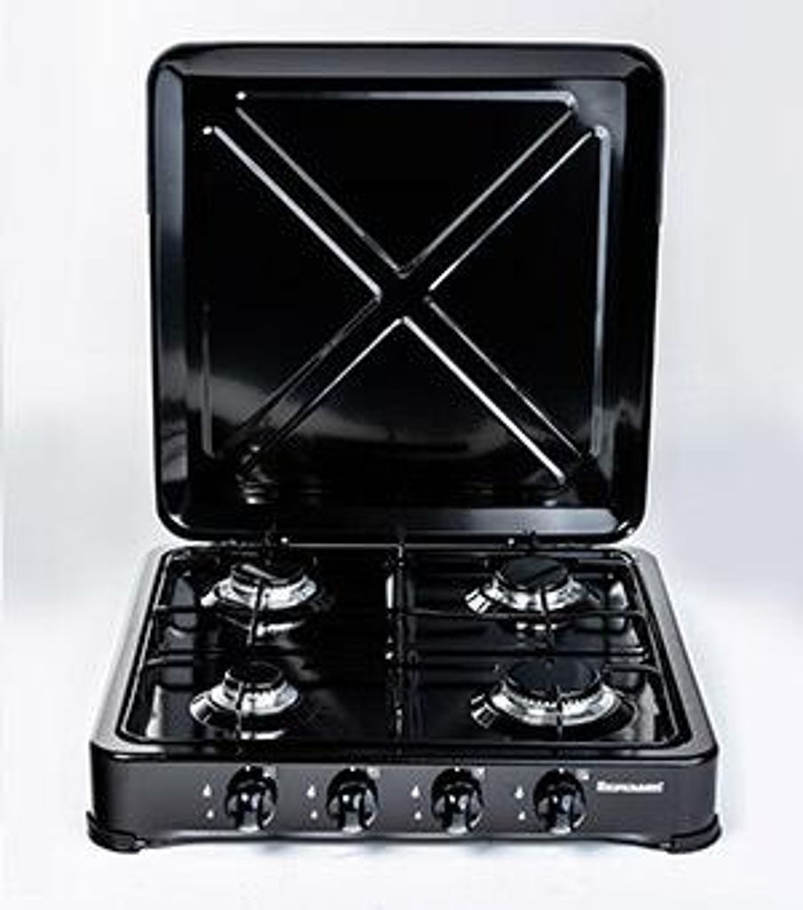 Ravanson K-04TB, Czarny, Blat, Gaz, 4 stref(y), 4 stref(y), Zdjęcie produktu 