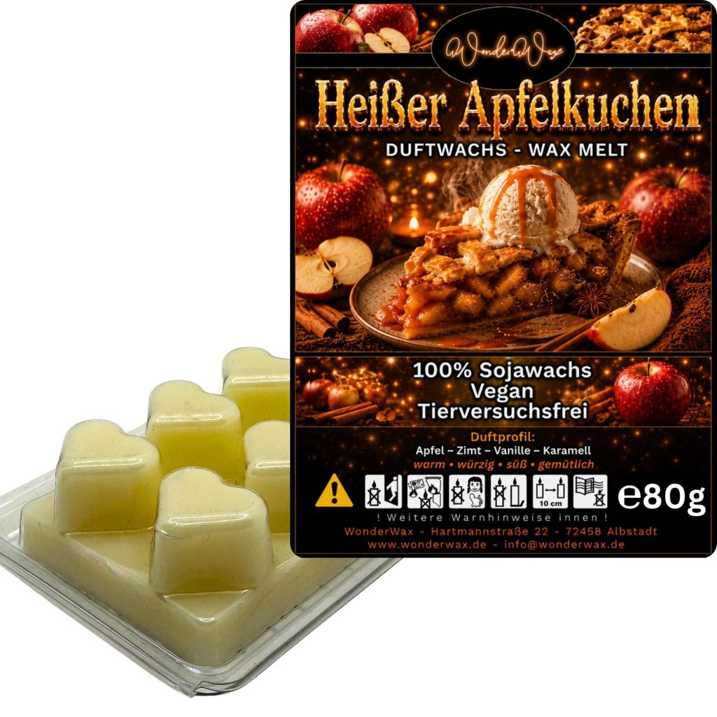 WonderWax Duftwachs Wax Melts für Duftlampe, 6 Herzen Produktbild 