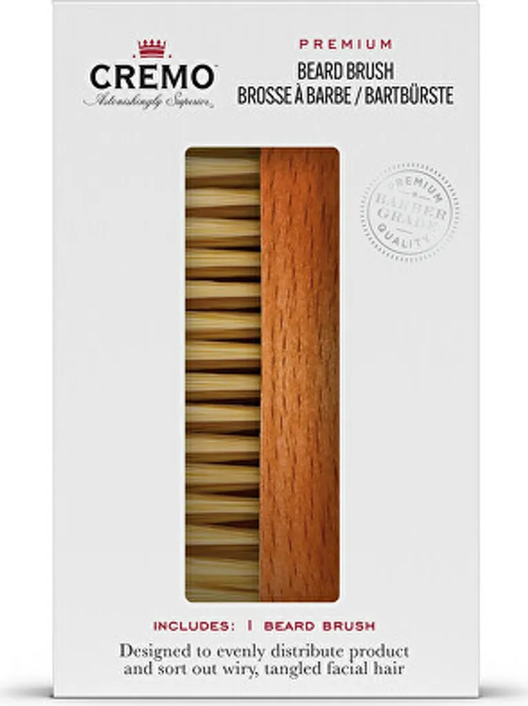Brosse à barbe 100% naturelle en bois de sisal premium homme