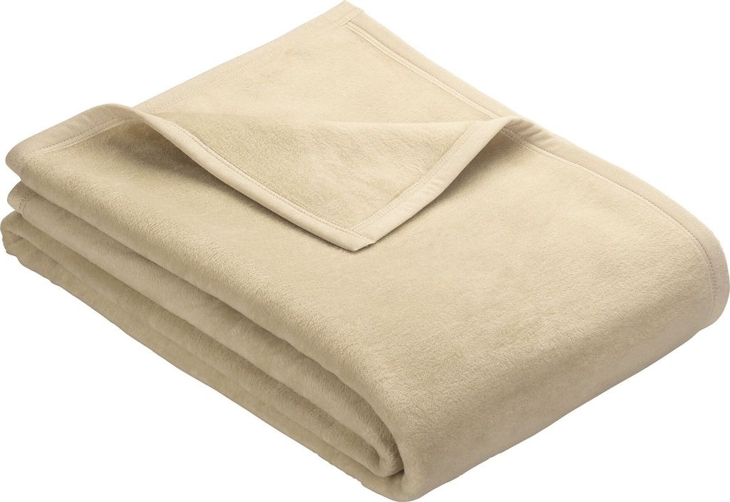 IBENA Wohndecke BERLIN BL 150x200 cm beige Decke Kuscheldecke Sofadecke