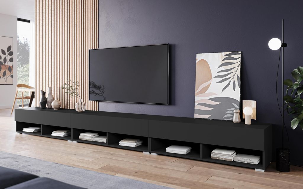MINIO go for it, meuble TV « ANNE », 300 cm, sans éclairage Image du produit 