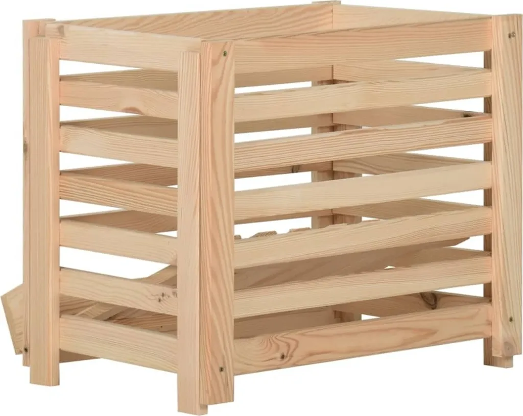 Caisse à pommes de terre aérée en pin massif 60cm structure robuste - 4
