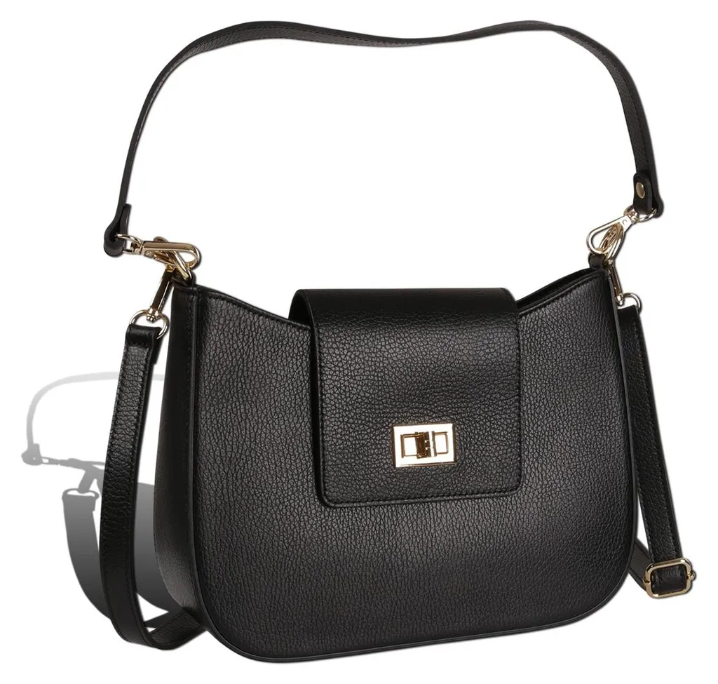 Sac noir Toscanto 28 cm - Sacoche bandoulière moyenne avec rangements