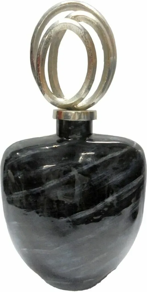Vase Design Noir pour Centre de Table et Décoration d'Entrée 48 cm