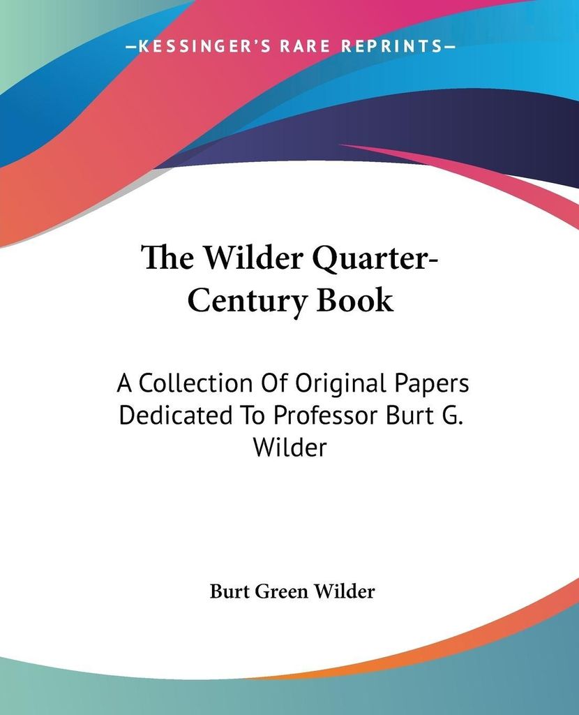 The Wilder Quarter-Century Book