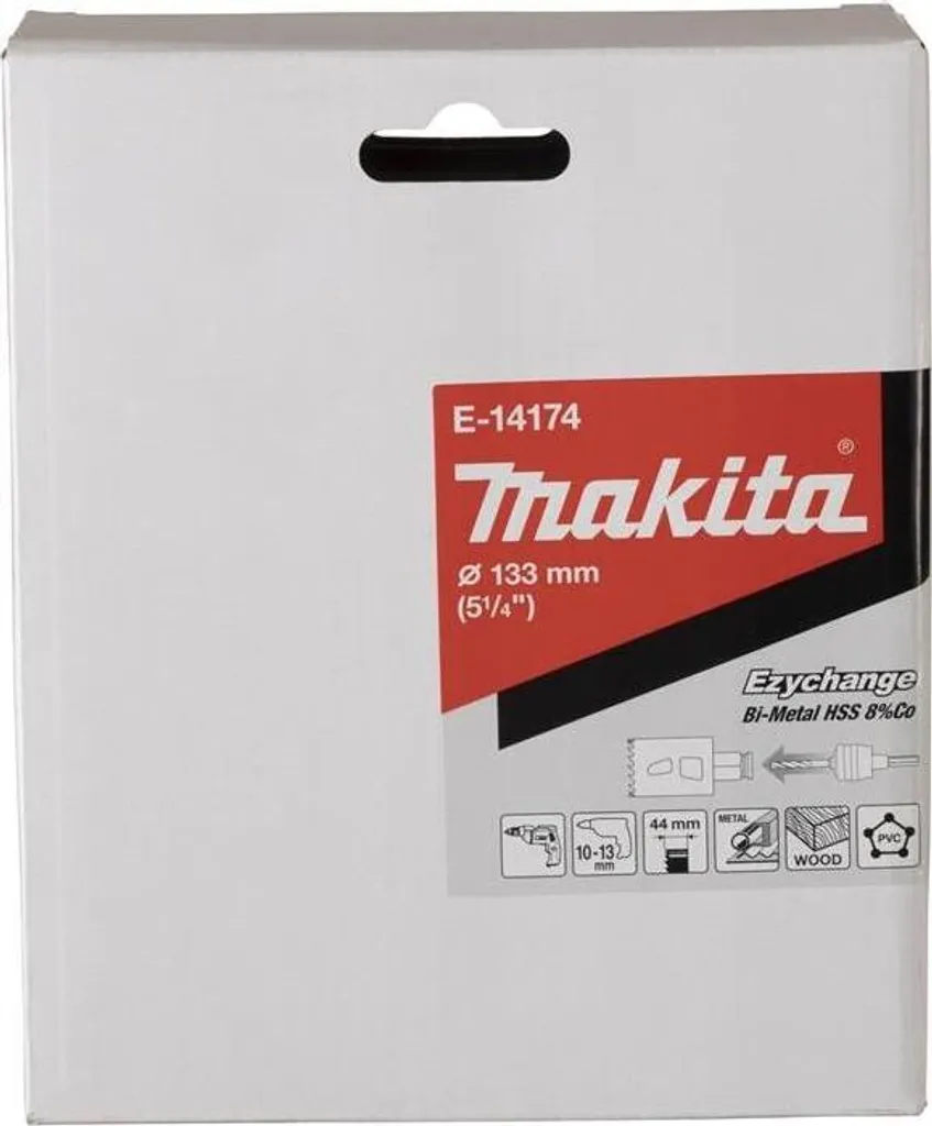 Scie cloche 133 mm Makita EZYCHANGE profondeur 44 mm haute résistance