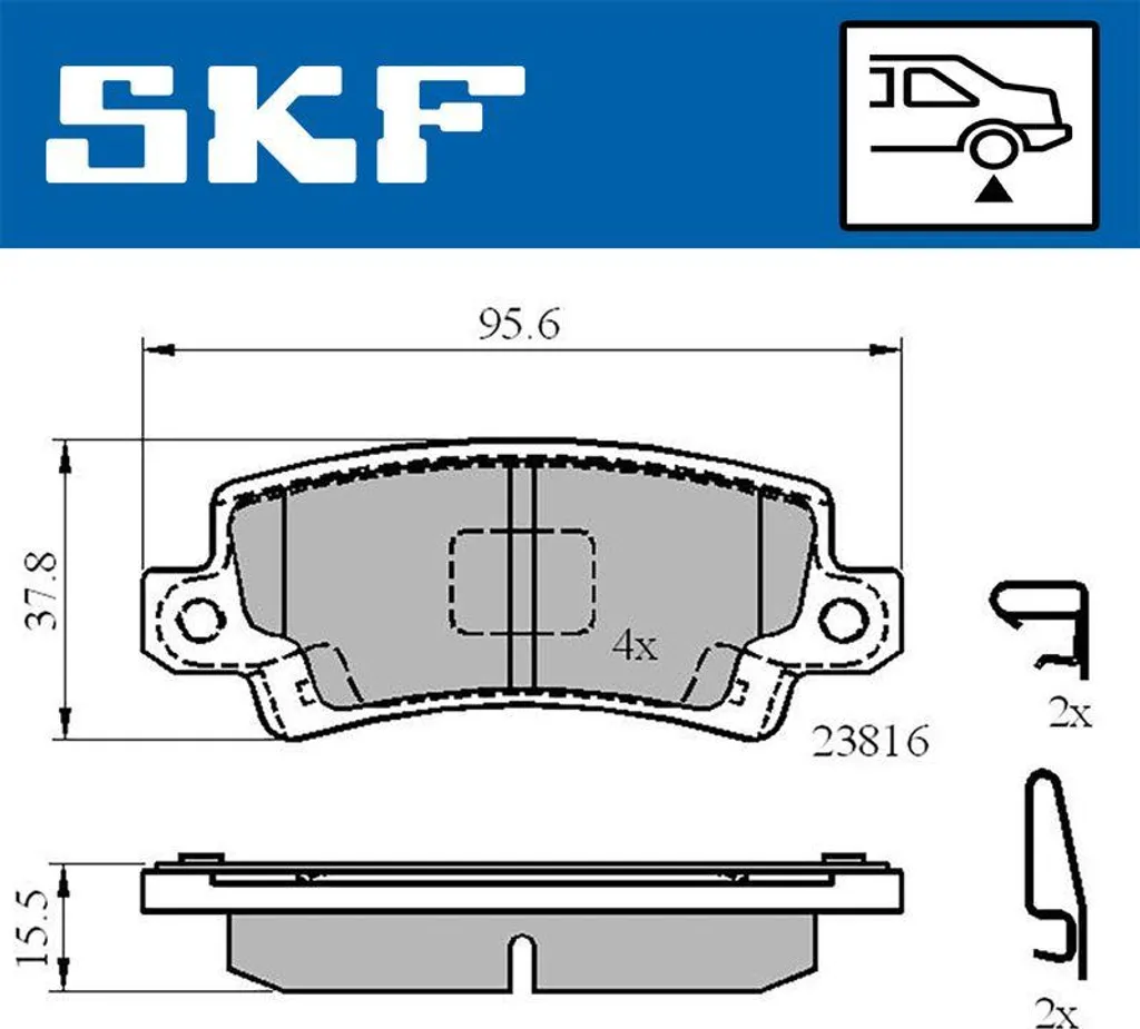Stop aux Sifflements : Plaquettes de Frein SKF VKBP 90208 A pour Corolla