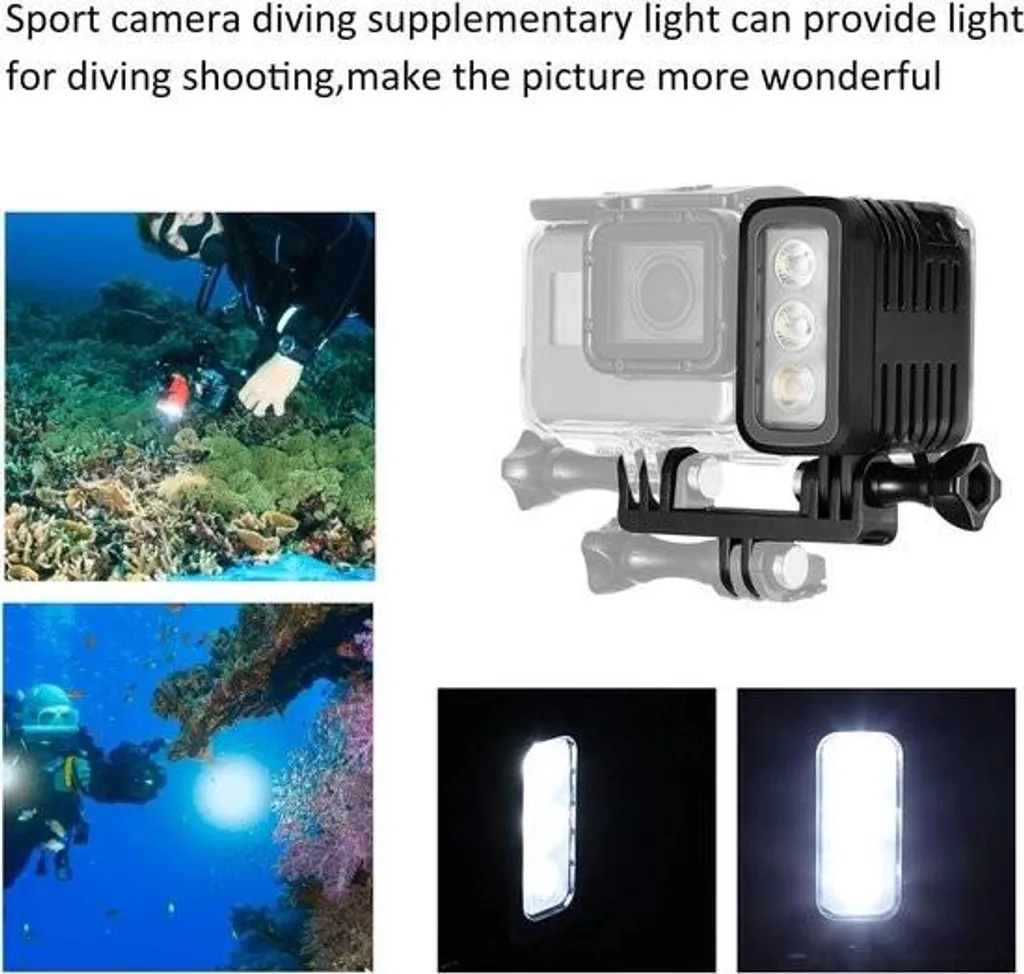Lampe de plongée LED sous-marine à intensité variable pour Action Cam - 4