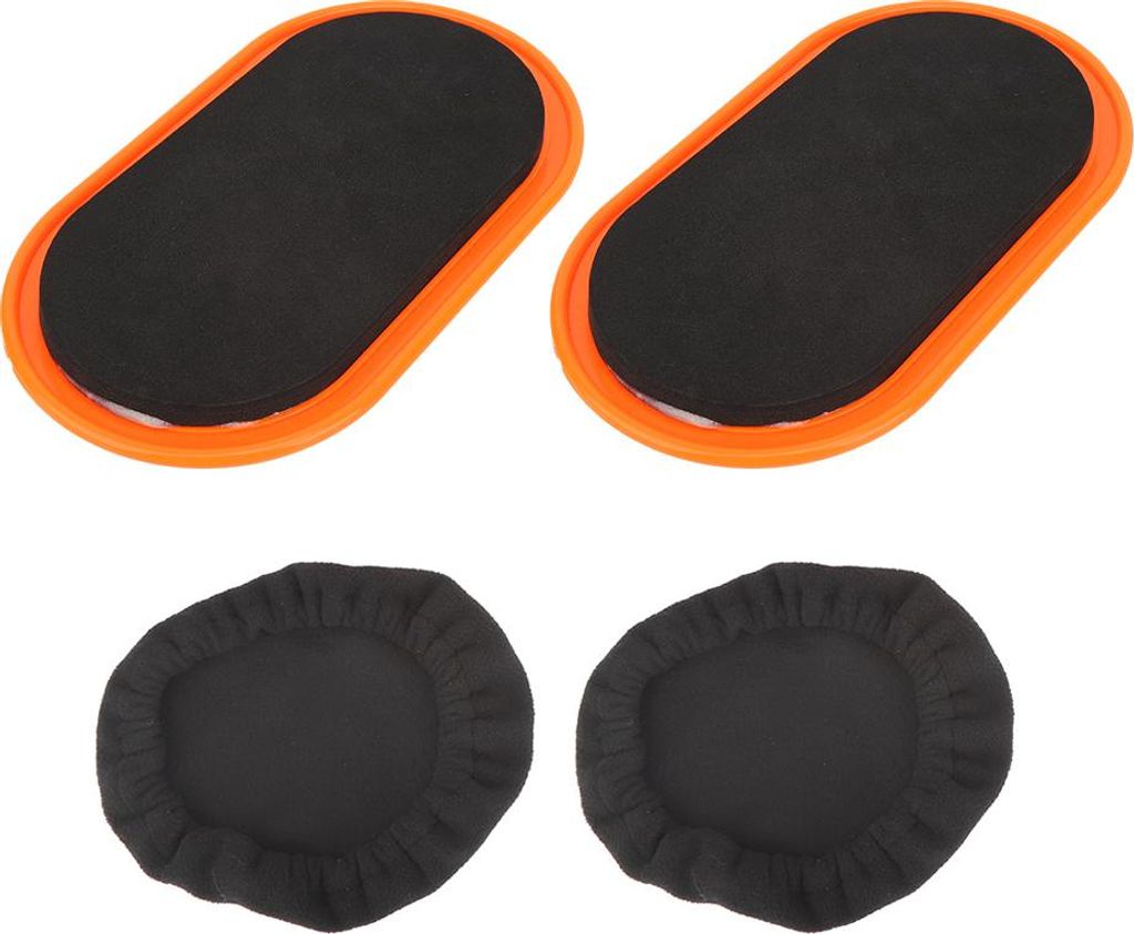 2 Stück Fitness-Gleitscheiben, gelb, für Bauchmuskeltraining, Ganzkörper-Workout & Sliding-Übungen