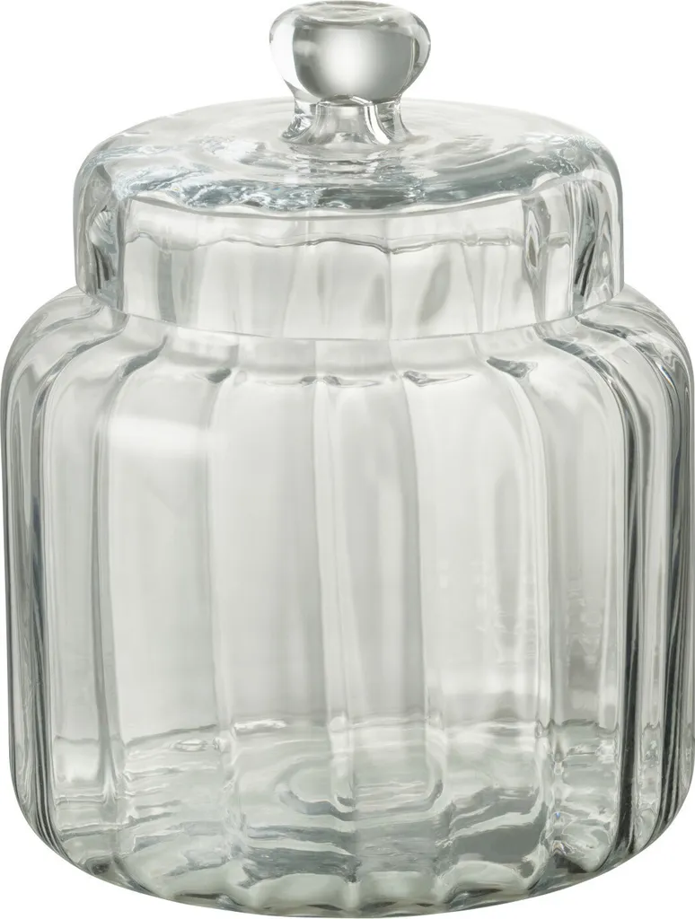 Pot Elia J-Line Verre Transparent Small - Finition Cristalline Premium