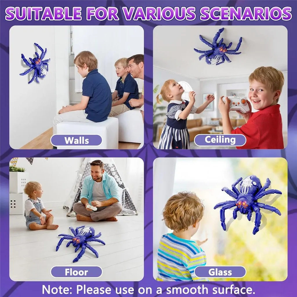 Cadeau Enfant : Araignée Télécommandée Violette pour Murs et Sols - 4