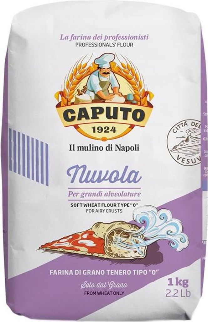 A bag of Caputo Nuvola flour.