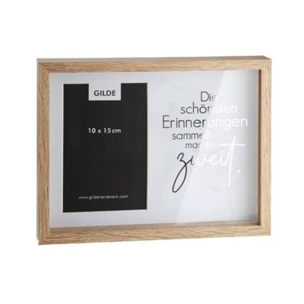 Bilderrahmen MDF mit Spruch natur 46079 19,5x24,5cm "Die Produktbild 