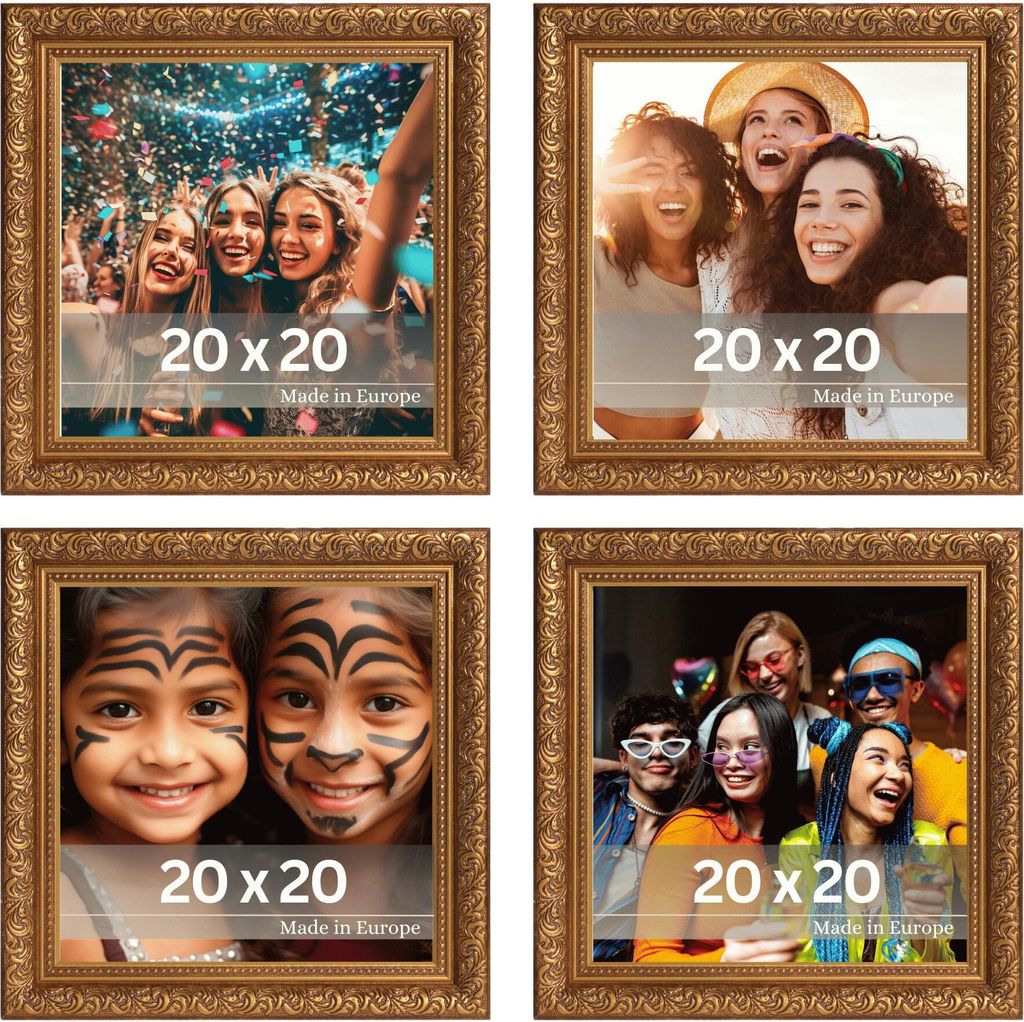Bilderrahmen "Rubens" - Farbe: Braun Gold - Größe: 20 x 20 cm / 4x