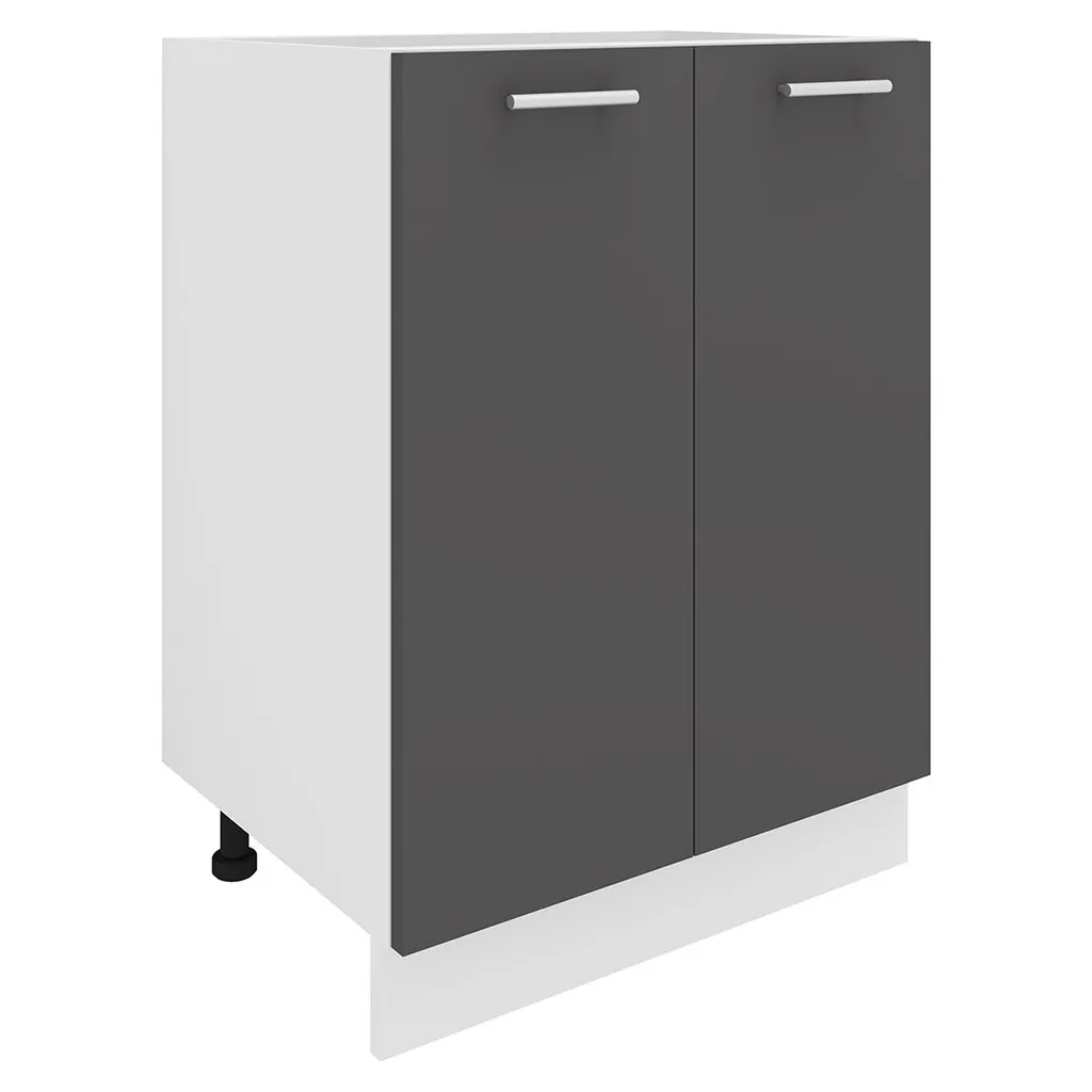 Mobile Cucina Esilo 60cm Bianco Antracite - Armadio Base Salvaspazio