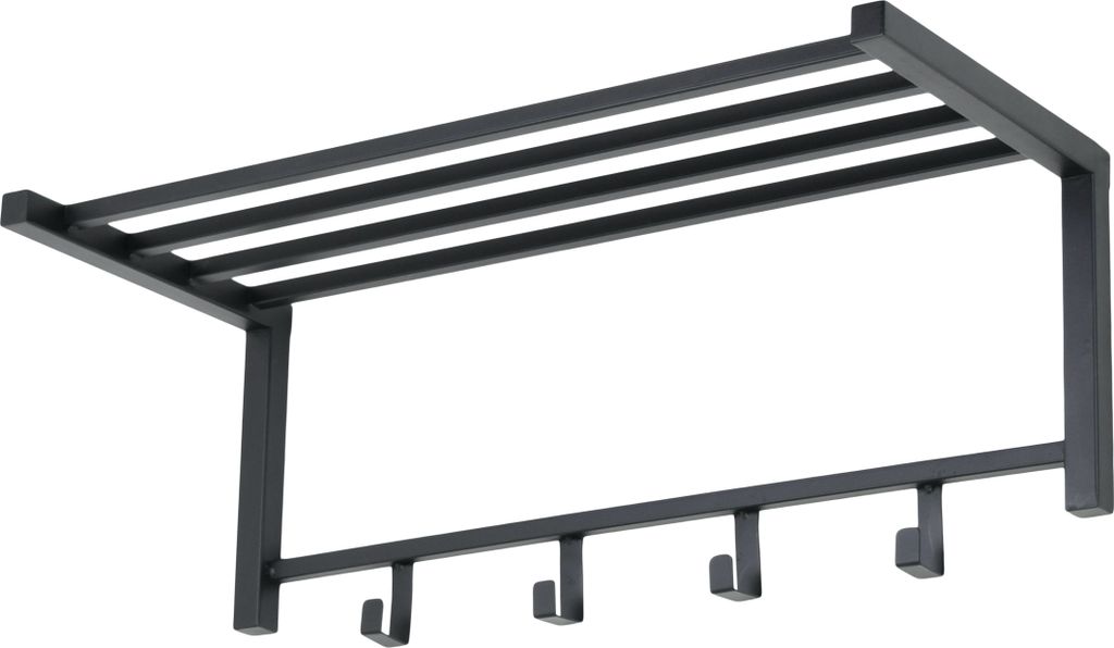 LOFT42 Bergamo Wandgaderobe 4 Haken- Metall - Schwarz Produktbild 