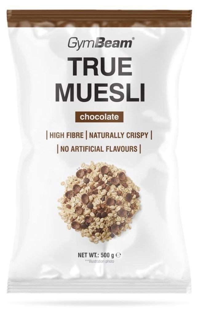 GymBeam – True Müsli, 500 g, čokoláda Obrázok produktu 