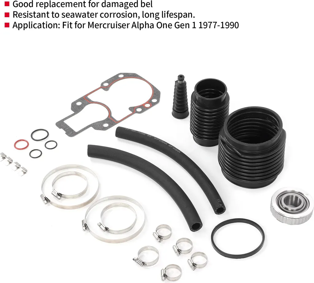 Kit de Soufflets d'Embase pour Mercruiser Alpha One Gen 1 1977-1990