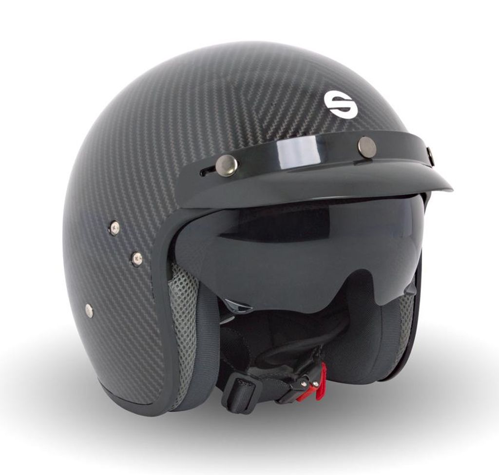 Superangebot: Sparco Club J1 CARBON Helm mit Brille, ECE 22.05, Größe L