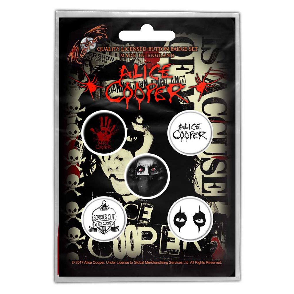 Alice Cooper - Augen Button Abzeichen Pack