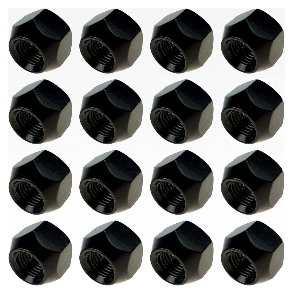 Radmutter M14x1,5 17mm Kegelbund SW21 offene Radnuss verzinkt schwarz für Stahlfelgen