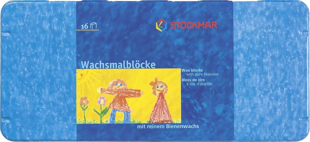 Stockmar 35000 Wachsmalblöcke weiß, zitronengelb, goldgelb, Productafbeelding 