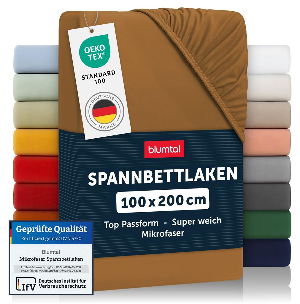 Blumtal Spannbettlaken 100x200 cm – Atmungsaktives Produktbild 