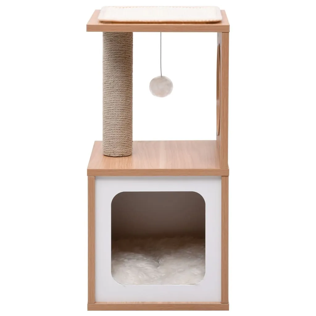 vidaXL Arbre à chat avec tapis à griffer en sisal naturel - Gris 60 cm