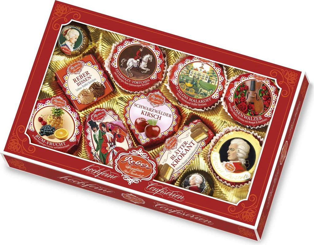 Reber Spezialitäten-Kassette, Mozart-Kugeln & Pralinen, 11 Produktbild 